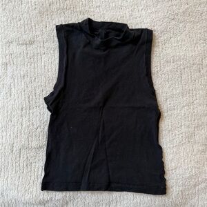 Skims mock neck Black Sleeveless Women's Top
